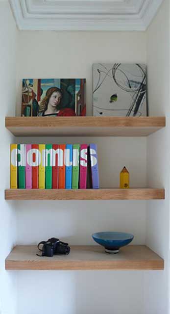 I have designed and built many shelves in the style shown all of which which 